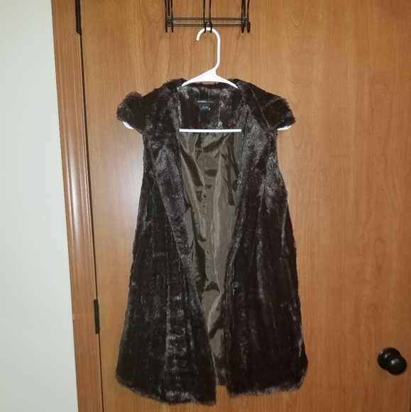 Robert Louis Jackets & Blazers - Long brown faux fur vest